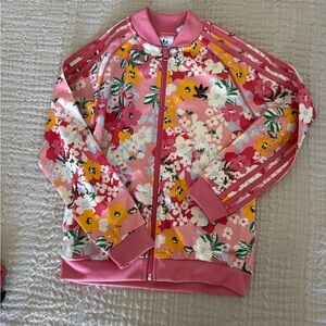 Adidas Kids Pink Floral Jacket